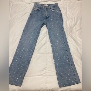 Zara Light Blue Straight Leg Jeans